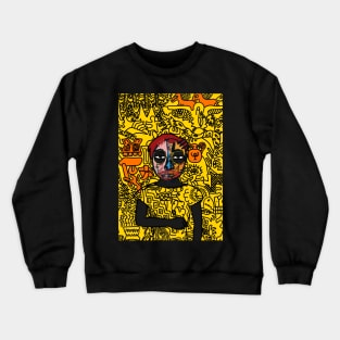 311 - Gengis Khan NFT - Unique Female Character Doodle Crewneck Sweatshirt